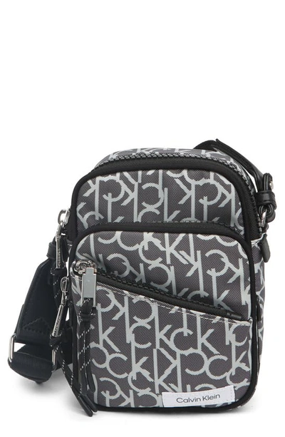 Calvin Klein Evie Crossbody Bag In Black Silv