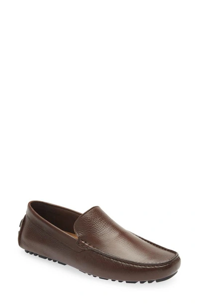 Nordstrom Bend Venetian Driving Shoe In Brown Chocolate