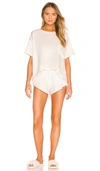 Lunya Washable Silk Tee Set In Tranquil White