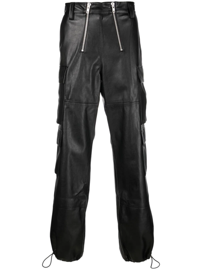 Gmbh Straight-leg Biker Trousers In Black