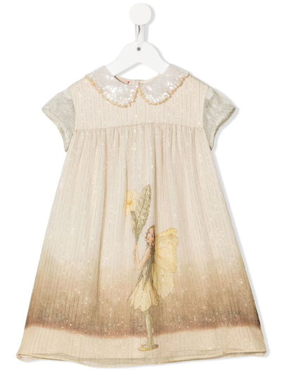 gold peter pan collar dress Knit Stripe Peter Pan Collar Dress main image 0