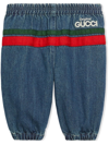 GUCCI LOGO-EMBROIDERED TRACK PANTS