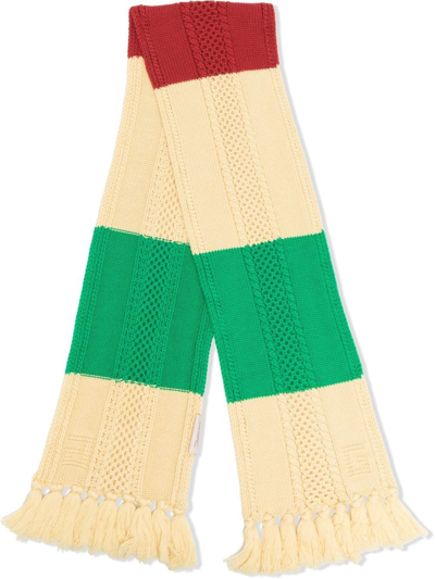 Gucci Kids' Knitted Tassel-detail Scarf In Multi