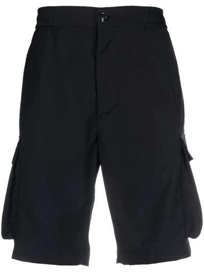 Woolrich Wide-leg Cargo Shorts In Blue