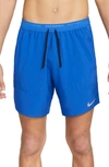 Nike Men's Stride Dri-fit 7" 2-in-1 Running Shorts In Game Royal/black/black/reflective Silver