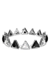 Swarovski Millenia Bracelet With Triangle Cut Crystals In Black