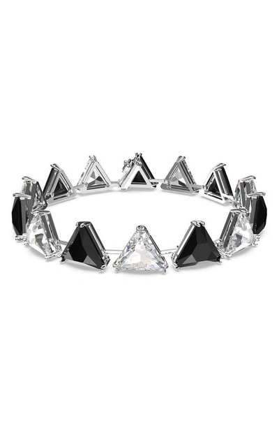 Swarovski Millenia Bracelet With Triangle Cut Crystals In Jet