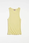 Urban Outfitters Uo Classic Ribbed Tank Top In Yellow