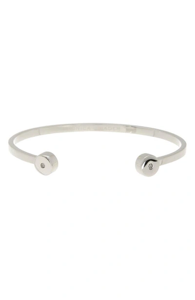 Monica Vinader Linear Solo Diamond Cuff Bracelet In Ss