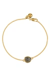Monica Vinader 18k Gold Vermeil Siren Labradorite Charm Bracelet In Gp