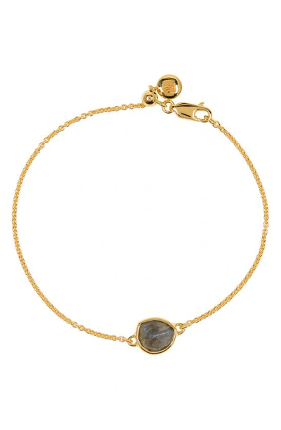Monica Vinader 18k Gold Vermeil Siren Labradorite Charm Bracelet In Gp