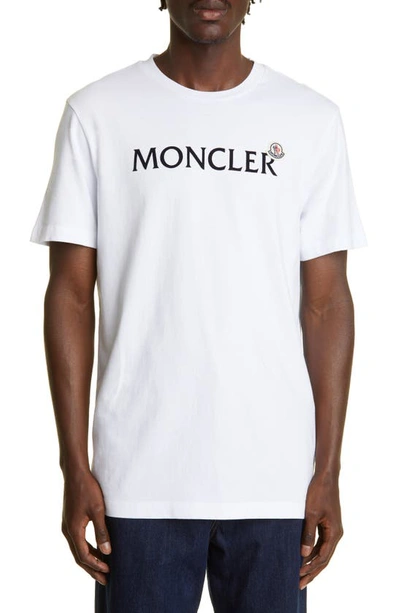 Moncler Logo Graphic Tee In White