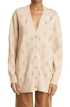 BURBERRY SALENA TB LOGO JACQUARD WOOL & SILK BLEND CARDIGAN