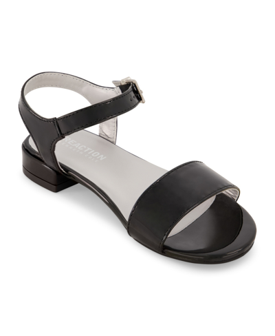 Kenneth Cole New York Big Girls Patent Dress Sandals In Black