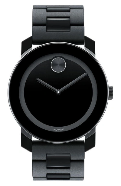 Movado 'large Bold' Bracelet Watch, 42mm In Black