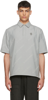 A-cold-wall* Logo-print Short-sleeve Polo Shirt In Light Grey