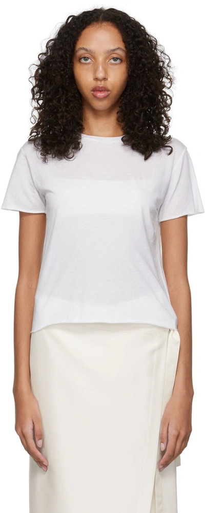 The Row Wesler Short-sleeve Top In White