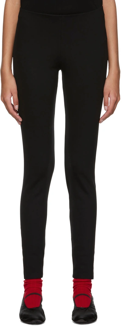 The Row Woolworth High-rise Scuba Leggings In Black