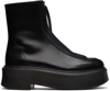 The Row Zipped Ankle Boots In Black