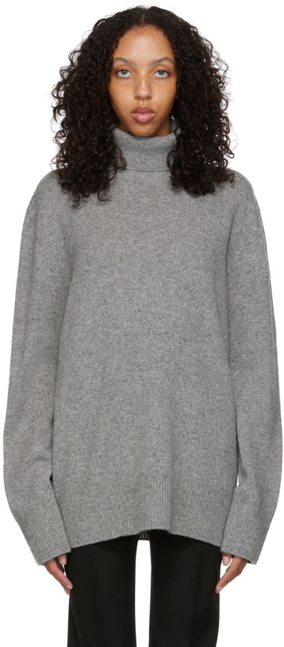 The Row Stepny Wool & Cashmere Knit Sweater In Grey