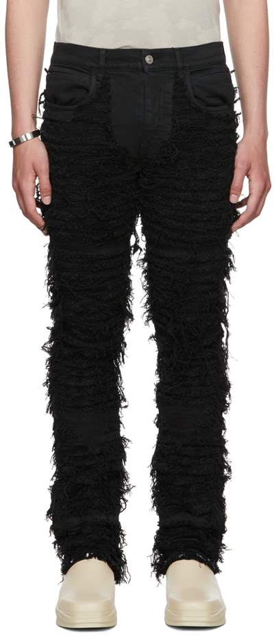 Alyx X Blackmeans Distressed Straight-leg Jeans In Nero