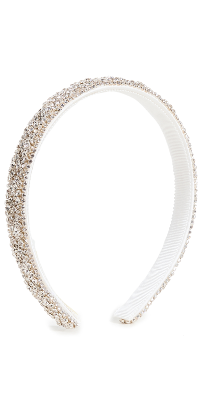 Jennifer Behr Silver-tone Adi Crystal Embellished Headband