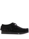 Palm Angels X Clarks Fringed Wallabee Shoes Pmia054f20lea001 In 1010 Black Black