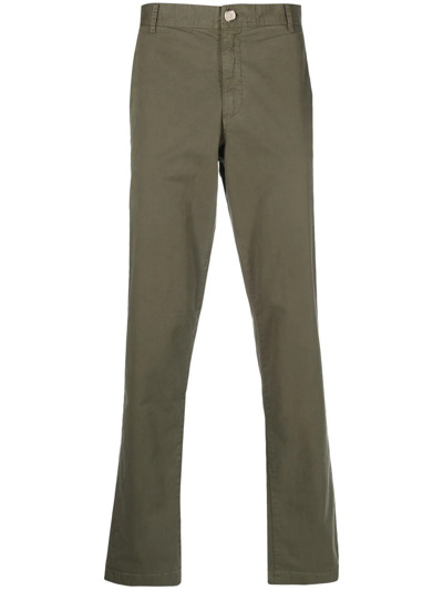Woolrich Slim-cut Chino Trousers In Green