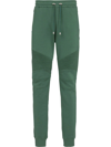 Balmain Drawstring Cotton Track Pants In Green