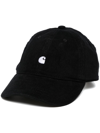 Carhartt Harlem Logo-embroidered Corduroy Cap In Black