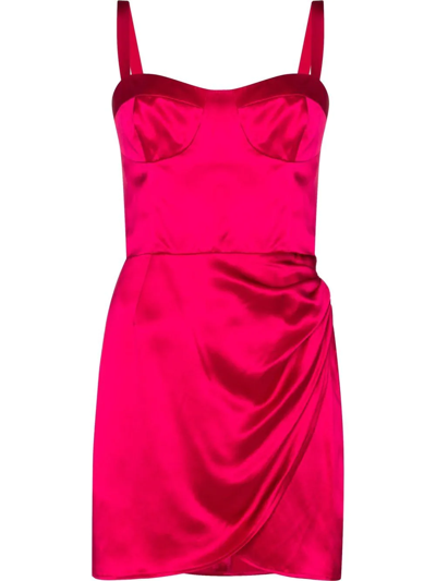 Reformation Fonda Silk Mini Dress In Pink