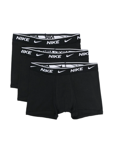 Nike Teen Set Of Three Boxer Briefs In Black