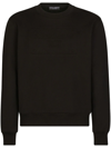 Dolce & Gabbana Logo Embossed Jersey Sweatshirt In Black