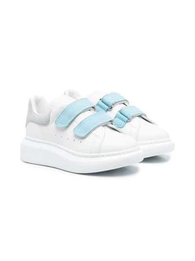 Alexander Mcqueen Kids' Touch-strap Sneakers In White