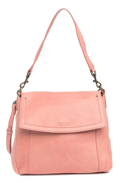 American Leather Co. Lawton Convertible Leather Crossbody Bag In Faded Rose