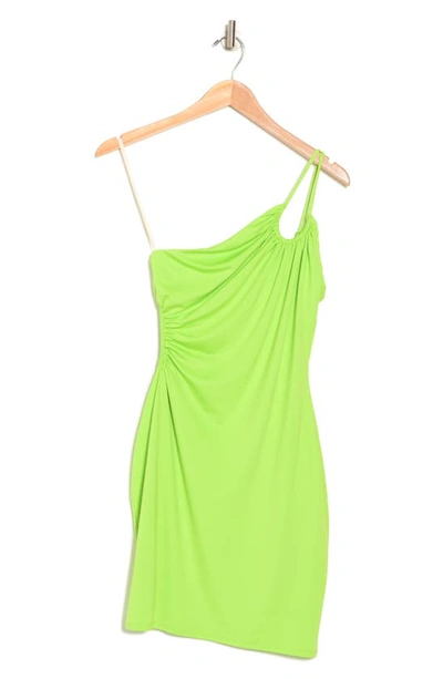 Bcbgeneration One Shoulder Cut Out Dress In Citron