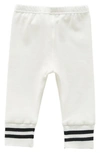 Ashmi And Co Babies' Ollie Stripe Cotton Pants In White