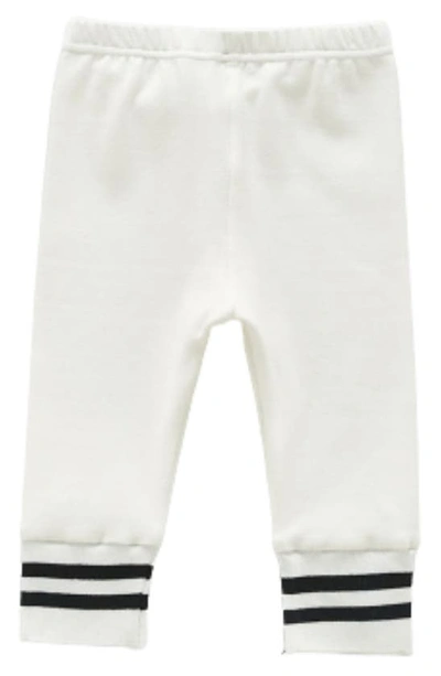 Ashmi And Co Babies' Ollie Stripe Cotton Pants In White