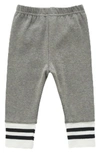 Ashmi And Co Babies' Ollie Stripe Cotton Pants In Gray