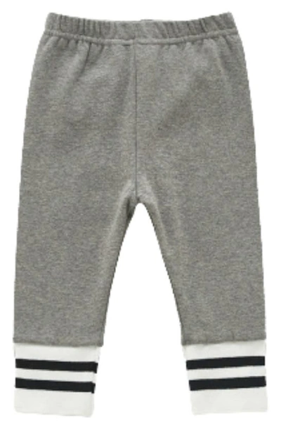 Ashmi And Co Babies' Ollie Stripe Cotton Pants In Gray