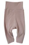 Ashmi And Co Babies' Ayo Rib Cotton Pants In Pink