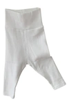 Ashmi And Co Babies' Ayo Rib Cotton Pants In White