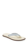Brunello Cucinelli Stripe Detailing Flip Flops In Ctd76 Denim