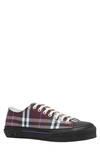BURBERRY JACK CHECK LOW TOP SNEAKER