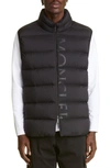 Moncler Amak Logo-print Quilted-shell Down Gilet In Black
