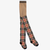 BURBERRY GIRLS BEIGE CHECK TIGHTS