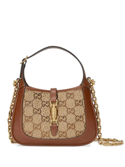 Gucci Jackie 1961 Mini Gg Shoulder Bag In Camel