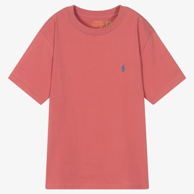 Polo Ralph Lauren Teen Boys Red Logo T-shirt In Pink