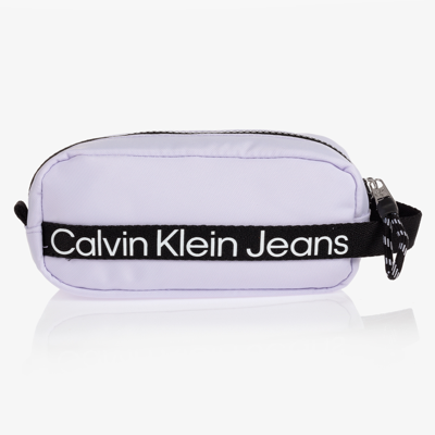 Calvin Klein Jeans Est.1978 Purple Logo Pencil Case (18cm)