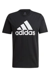 Adidas Originals Essentials Badge Of Sport Logo T-shirt In Black/white